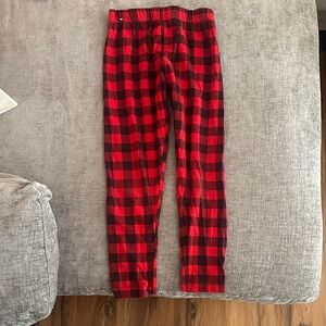 Red and Black Plaid Leggings